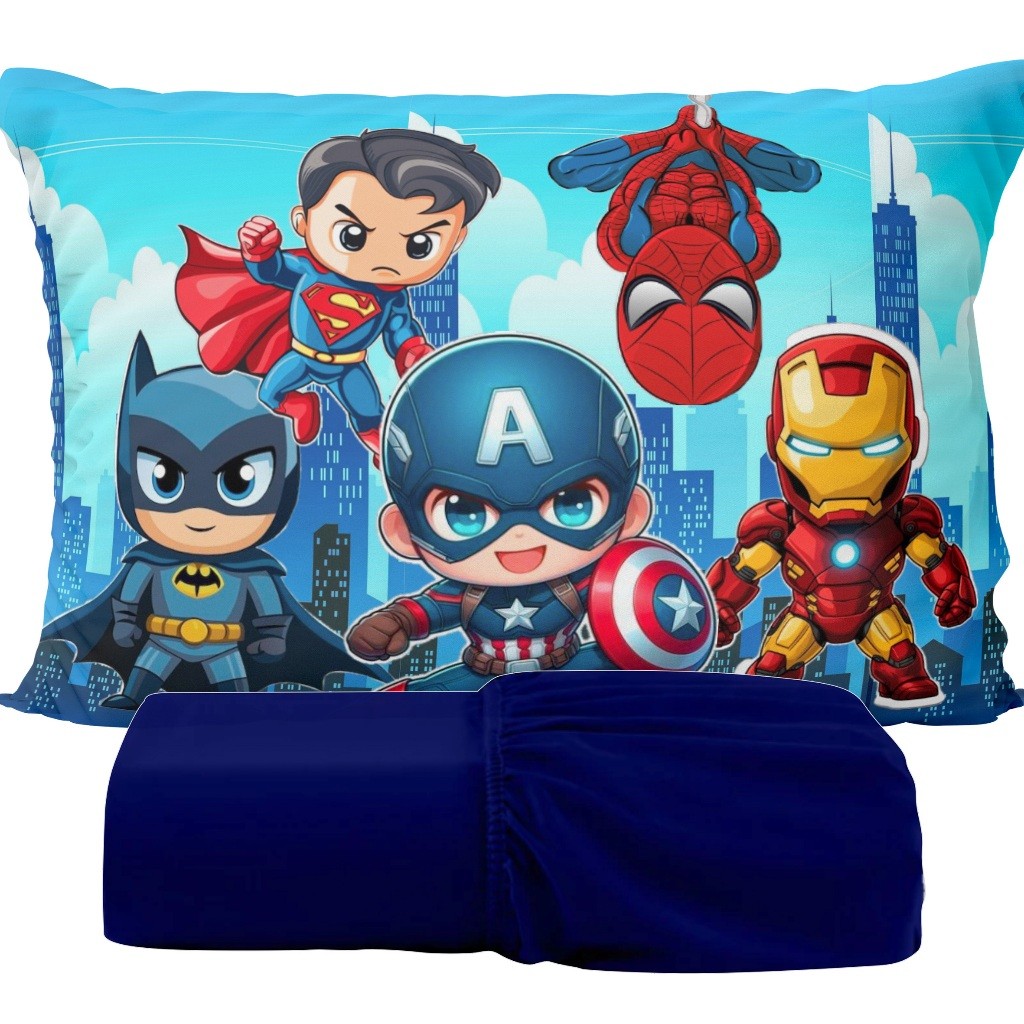 Kit Jogo de Lençol 2 Pçs  Solteiro/Casal Estampas Infantil Alta Definição em Oferta na Shopee