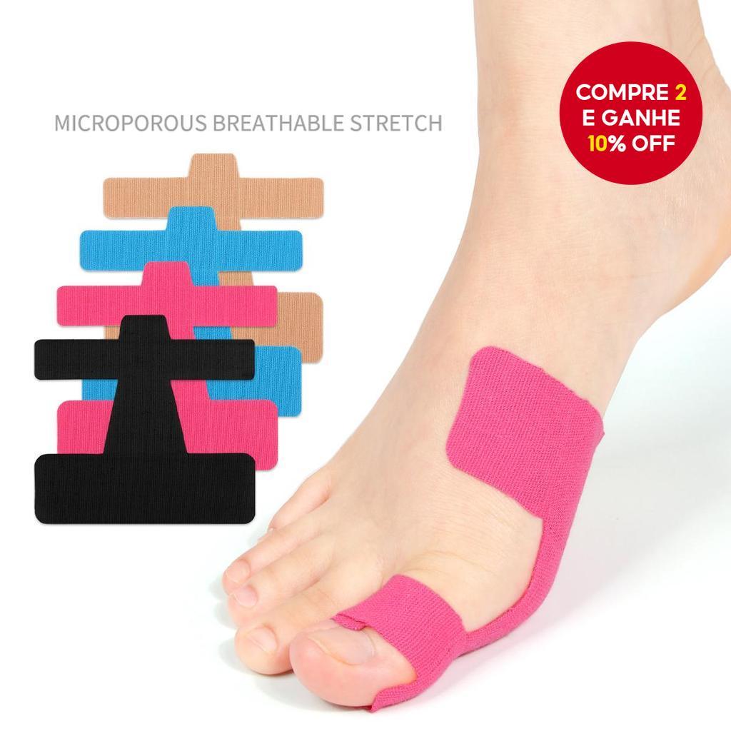  Fita Kinesio para Joanete do Hallux Valgus - 10 Fitas Pré-Cortadas para Esportes e Fisioterapia para Dedos dos Pés e