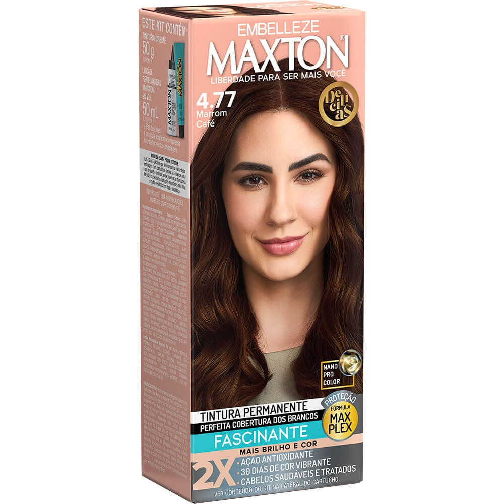 Tintura Maxton 4.77 Marrom Café em Oferta na Shopee