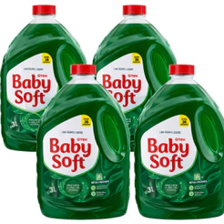 Kit 4 Lava Roupas Liquido Baby Soft Max Performance Verde - 3l