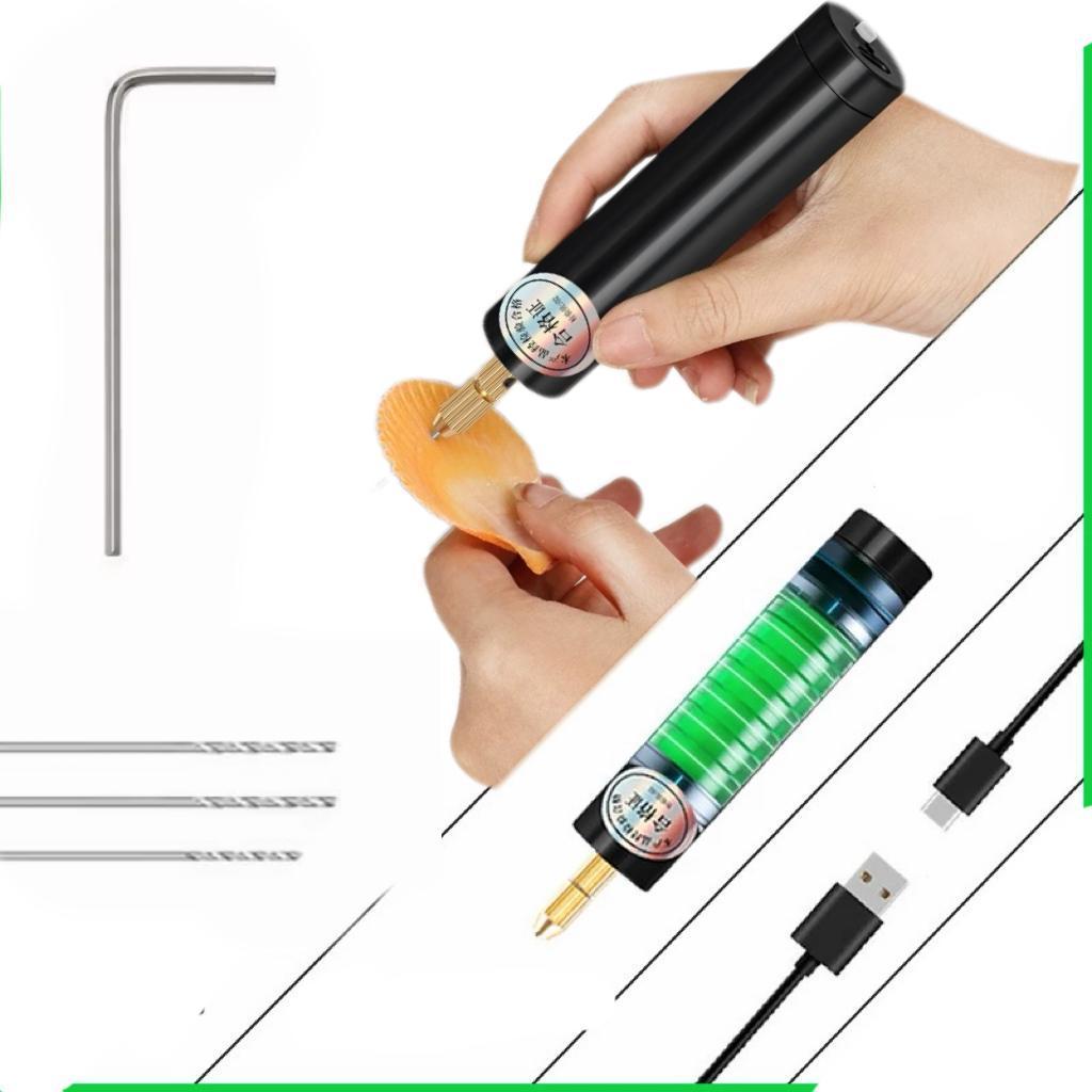 Kit de Mini Broca Elétrica Manual De 5V Com Rotativa Portátil Alimentada Por USB ou Recarregável  De Torção Utilizada em Oferta na Shopee