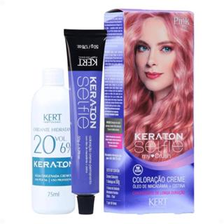 Coloração Creme Kert Keraton Selfie My Crush Pink em Oferta na Shopee