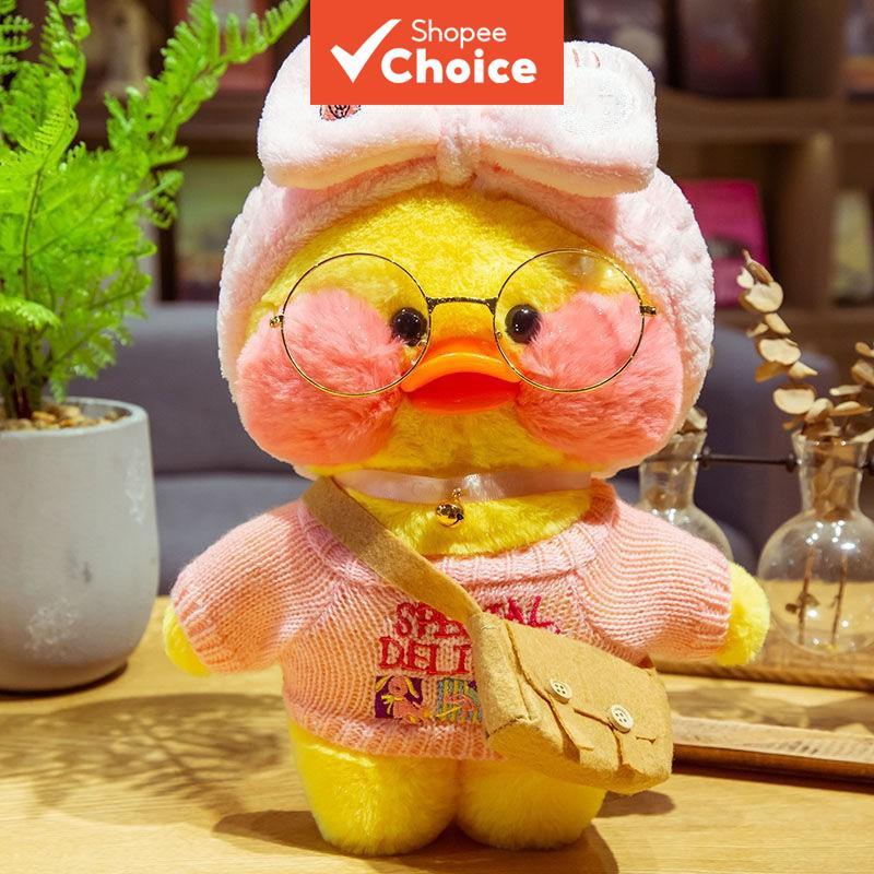  Patinho de Pelúcia Adorável: Fofo Amigo com Faixa de Hidratação! Presente de Natal para Ela.
