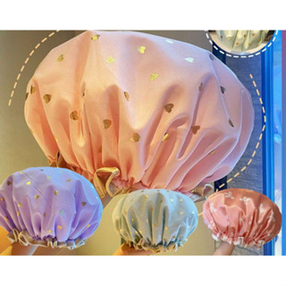 Touca de banho de camada dupla Moda Amor Coração em Oferta na Shopee