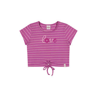 Blusa Infantil Menina Canelada Listrada Elian Rosa em Oferta na Shopee