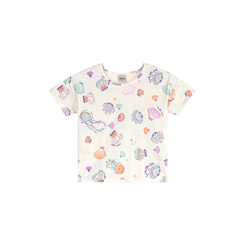 Blusa Meia Malha Infantil Menina Delicada Elian Bege