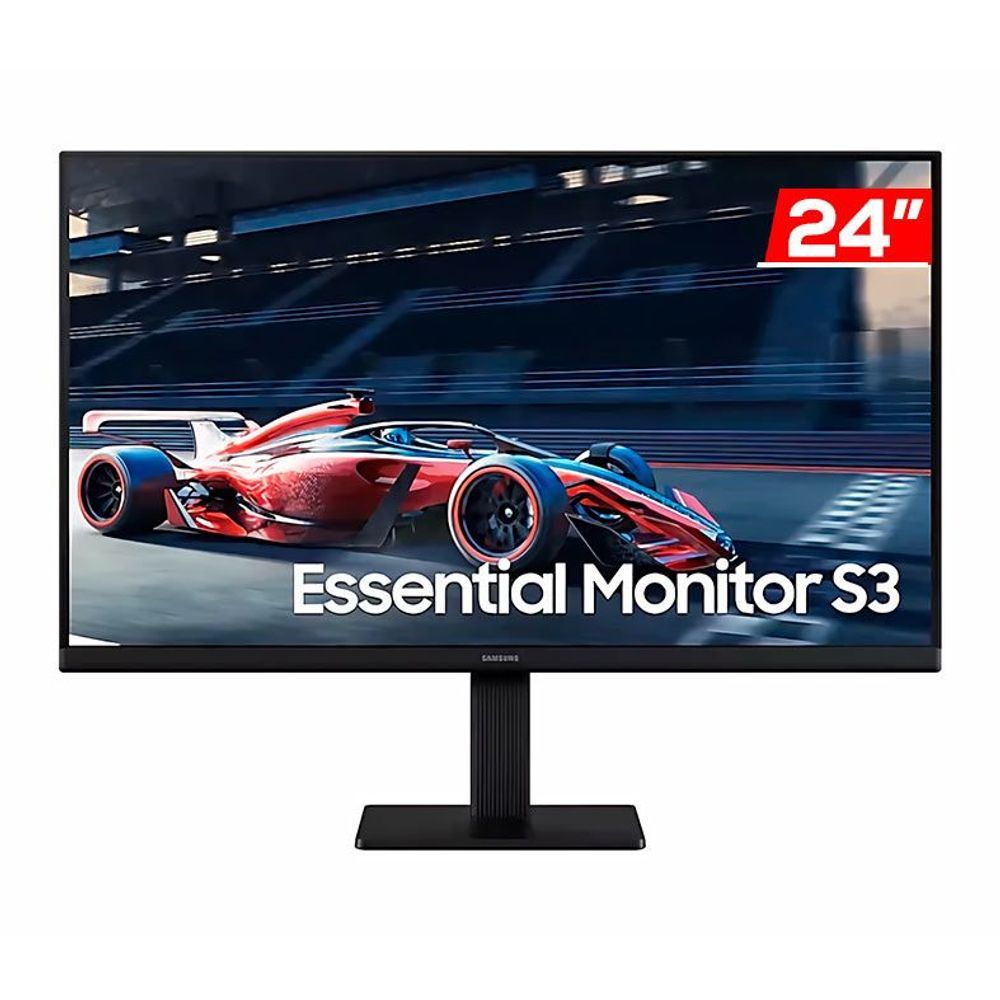 Monitor Gamer Samsung S3 24" FHD, IPS, 100Hz, HDMI e VGA, Preto - LS24D300GALMZD · foto 2