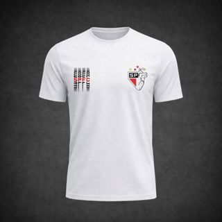 Camisa Masculina  SPFC São Paulo Tricolor Camisa De Time Tricolor100% Algodão Envio Rápido/Imediato Polar.clothing.store em Oferta na Shopee
