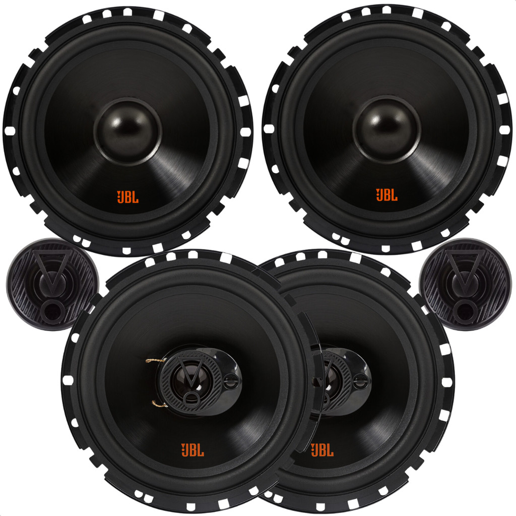 JBL Alto-falantes 6 Polegadas 220 Watts Kit 2 Pares Automotivos Flex 2 Vias + Triaxial Auto Carro