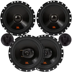 JBL Alto-falantes 6 Polegadas 220 Watts Kit 2 Pares Automotivos Flex 2 Vias + Triaxial Auto Carro