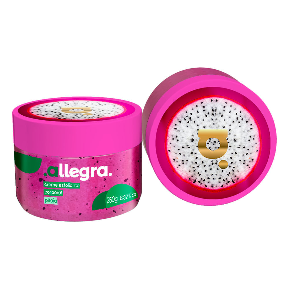 Creme Esfoliante Corporal Allegra Pitaia 250g em Oferta na Shopee