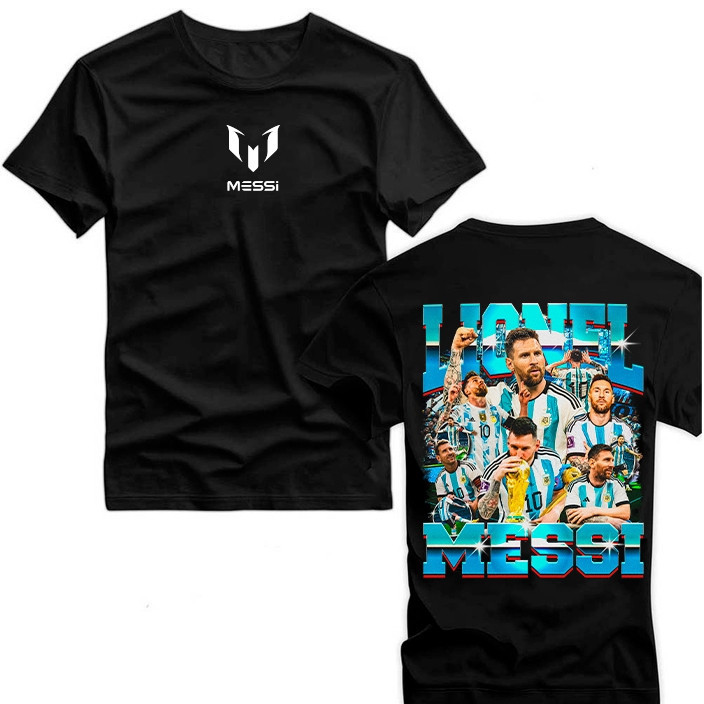 Camiseta Messi Argentina Craque Taça Campeã Símbolo Copa do Mundo 2026   100% Algodão Envio Rápido/Imediato Spyke Shop