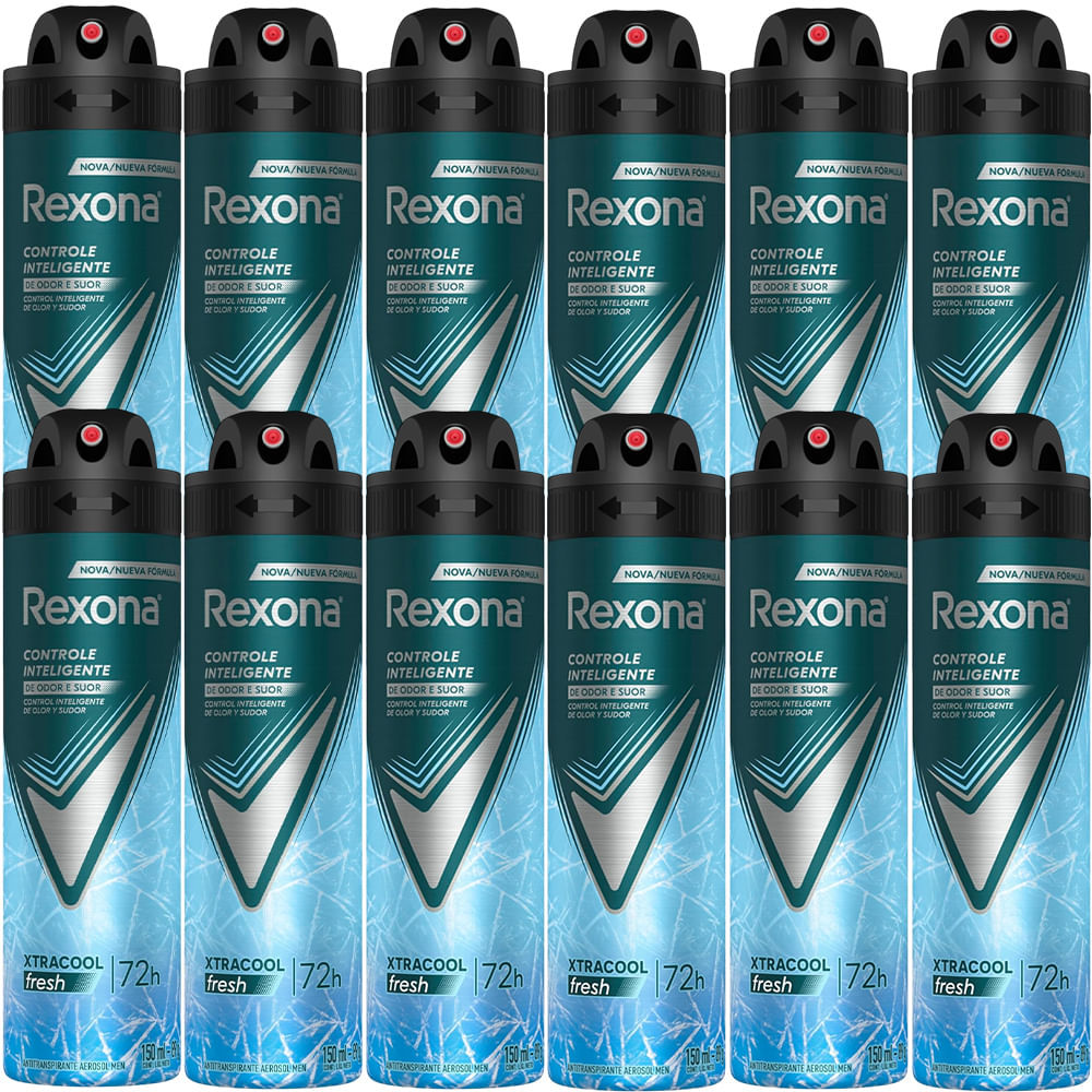 Kit Desodorante Aerosol Rexona Xtracool 150ml - 12 Unidades em Oferta na Shopee