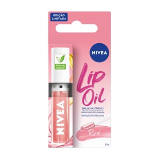 Hidratante Labial Nivea Lip Oil Rose 5,5ml em Oferta na Shopee