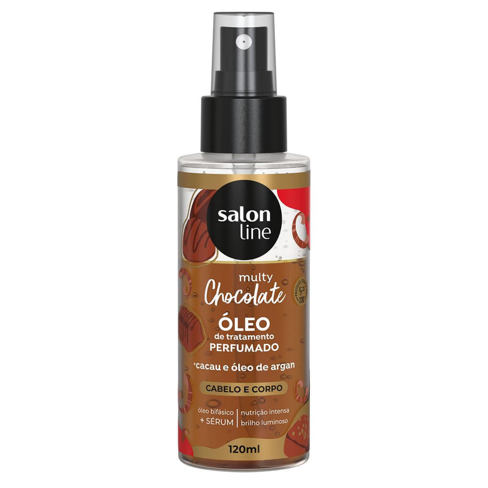 Óleo Perfumado Cabelo e Corpo Salon Line Chocolate 120ml em Oferta na Shopee