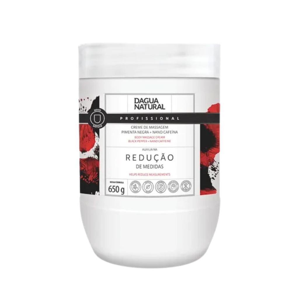 Creme De Massagem Pimenta Negra + Nano Cafeína Dágua Natural 650G