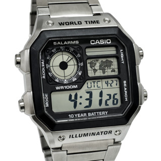 Relógio Casio Digital Masculino World Time AE-1200WHD-1AVDF em Oferta na Shopee