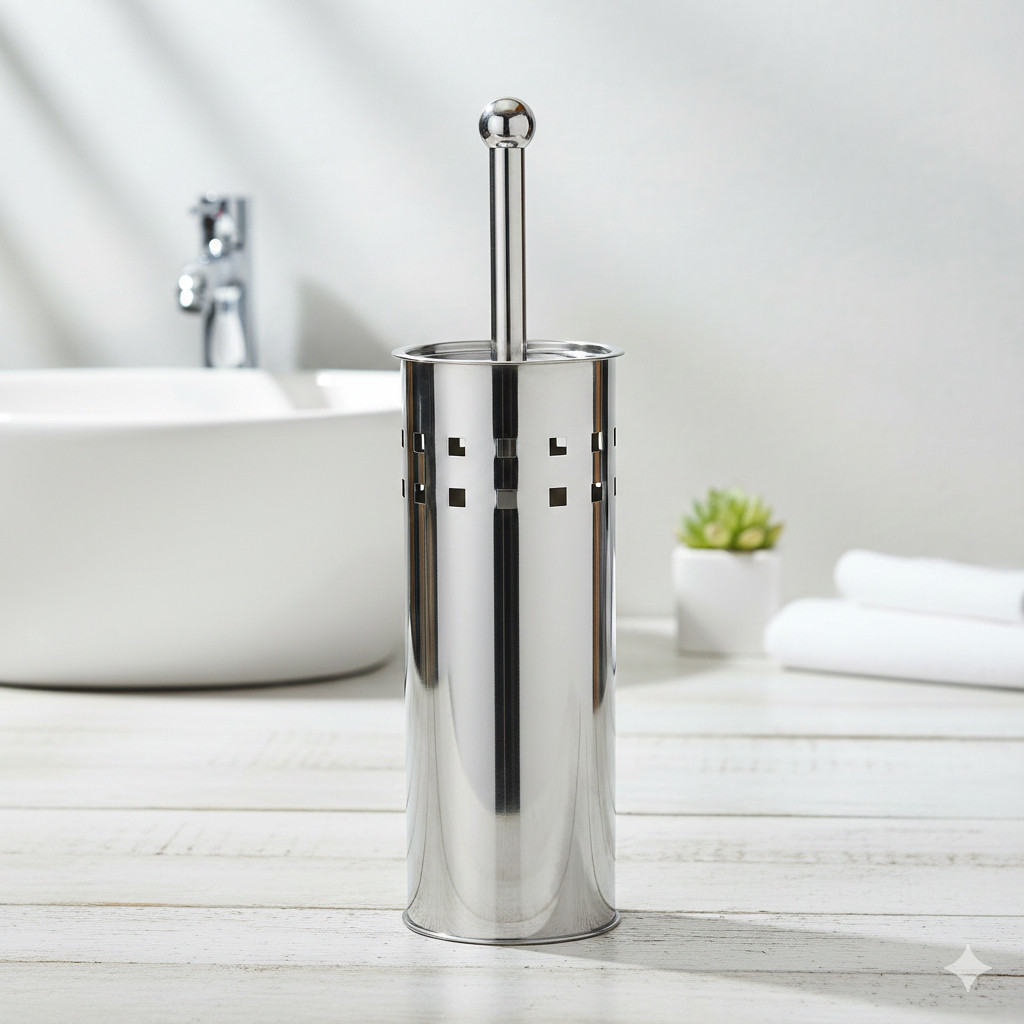 Escova Sanitária Aço Inox Para Limpeza com Furos - Premium