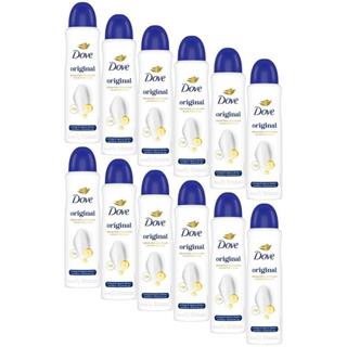 Kit 12 Desodorantes Dove Antitranspirante Aerossol Original 150ml em Oferta na Shopee