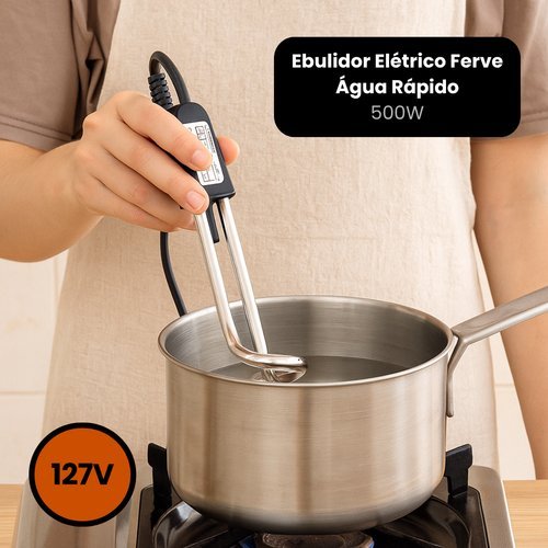 Ebulidor Eletrico Rapido Ferve Agua Potente 500W Voltagem 127V