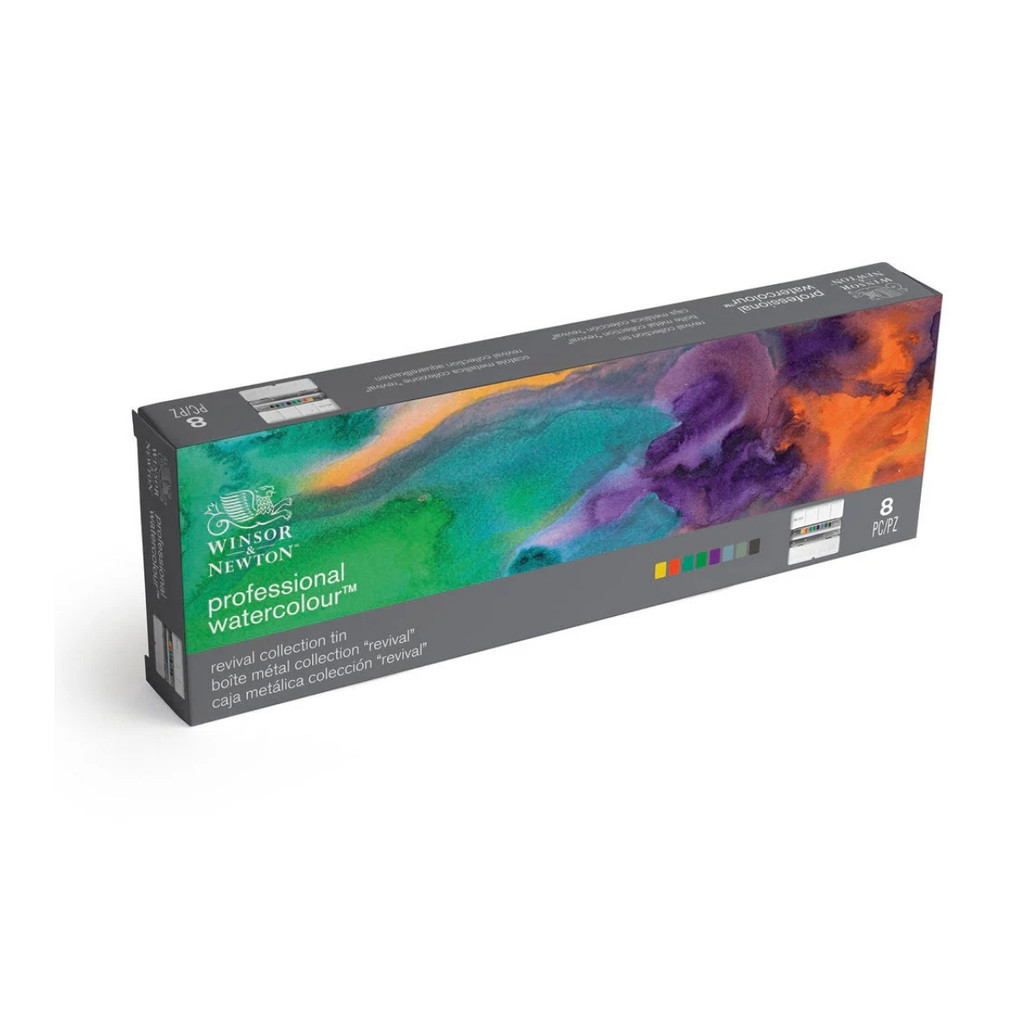 Estojo de Tinta Pastilhas Aquarela Revival Collection Winsor & Newton com 8 Unidades 0190824