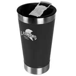 Copo Térmico Leonidas, 473ml, Quente ou Frio, Metal, Preto