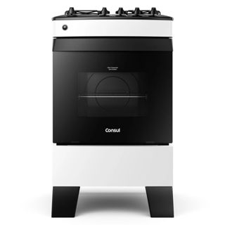 Fogão Consul 4 Bocas Branco com Mesa Esmaltada - CFO4ZAB em Oferta na Shopee