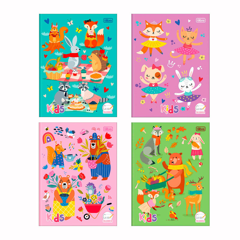 Caderno brochura capa dura caligrafia 40 folhas Sapeca Feminino Tilibra em Oferta na Shopee