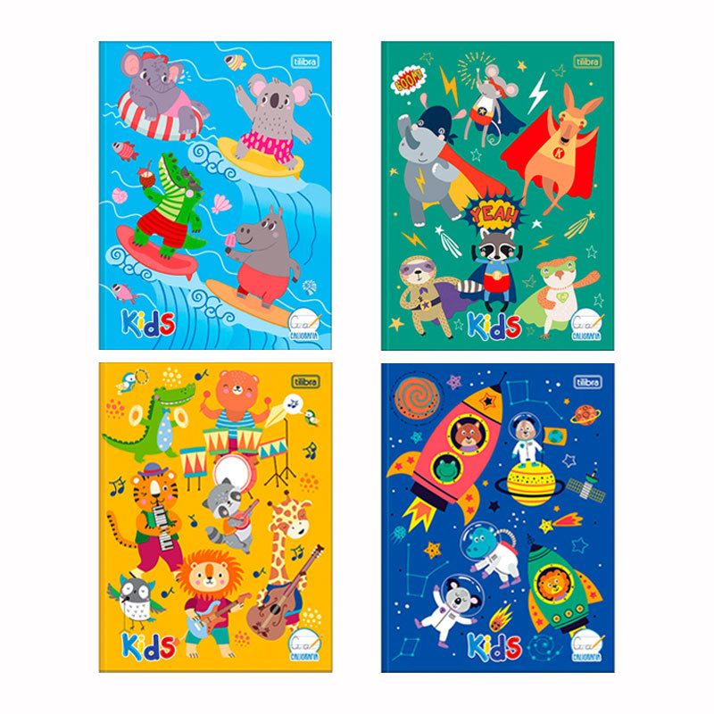 Caderno brochura capa dura caligrafia 40 folhas Sapeca Masculino Tilibra