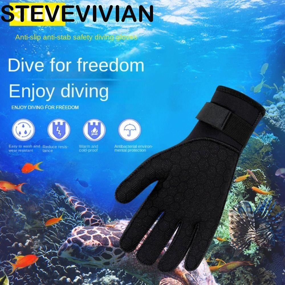 STEVEVIVIAN Luvas De Cinco Dedos , Surf Antiderrapantes Resistentes À Abrasão Neoprene De 3 Mm