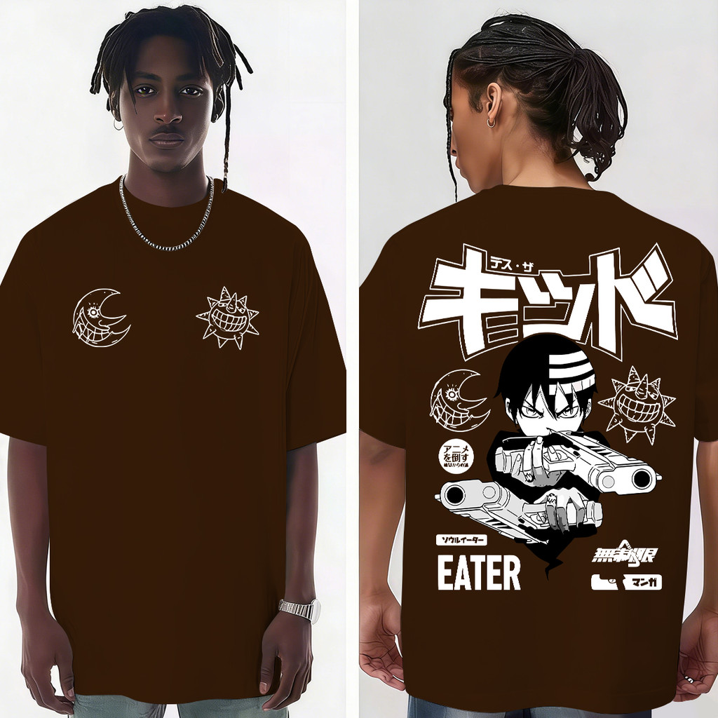 Camiseta Oversized Estampada Soul Eater Unisex Feminino Masculino Anime Mangá Death The Kid — imagem 2 de 2