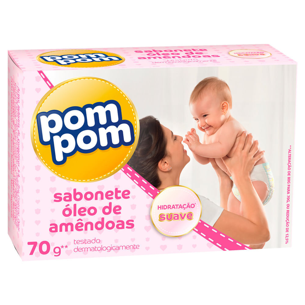 Sabonete Infantil Pom Pom Óleo de Amêndoas 70g em Oferta na Shopee
