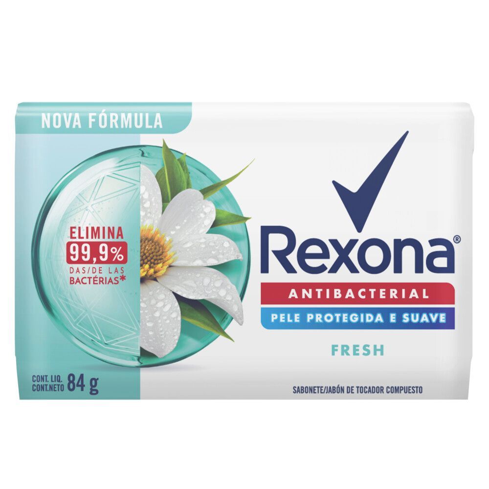 Sabonete em Barra Rexona Antibacterial Fresh com 84g em Oferta na Shopee
