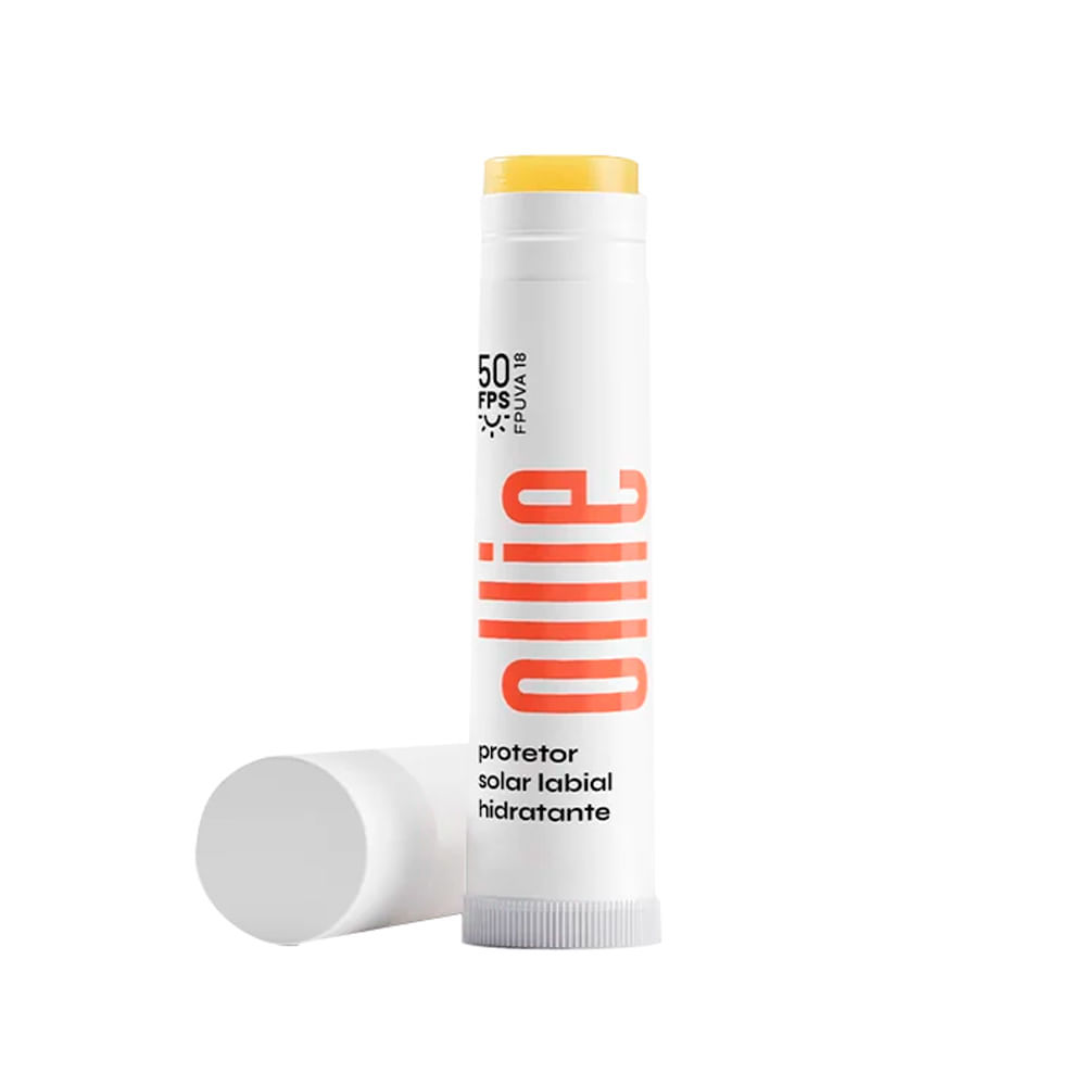 Protetor Solar Labial Hidratante Ollie FPS 50 4,5g em Oferta na Shopee