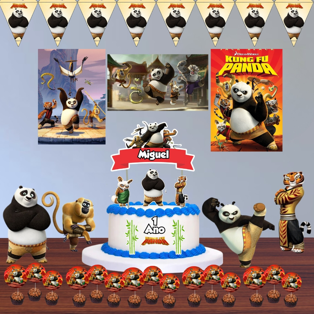Kit Festa aniversário Kung Fu Panda, mêsversário Kung Fu Panda.