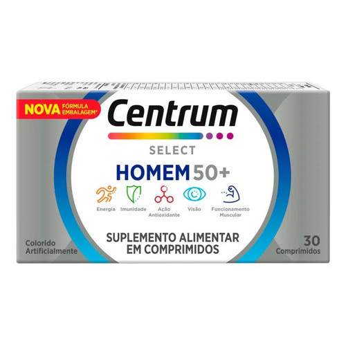 Centrum Select Homem 50+ Com Luteina 30 Comprimidos em Oferta na Shopee