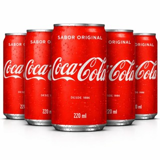 Kit 5 Refrigerante COCA COLA Original Lata 220ml em Oferta na Shopee