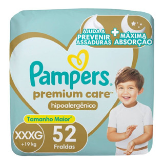Fralda Pampers Premium Care Bag Xxxg Com 52 Unidades em Oferta na Shopee