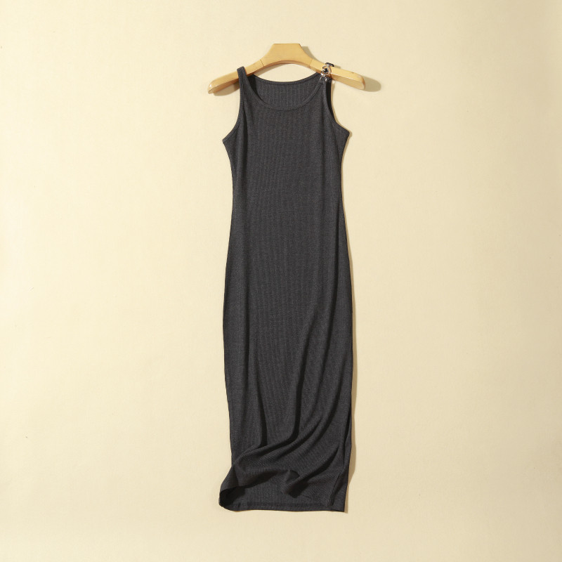 Comércio exterior verão feminino malha de alta elasticidade magro ajuste Hip-Wrap estilingue estilo de comprimento médio