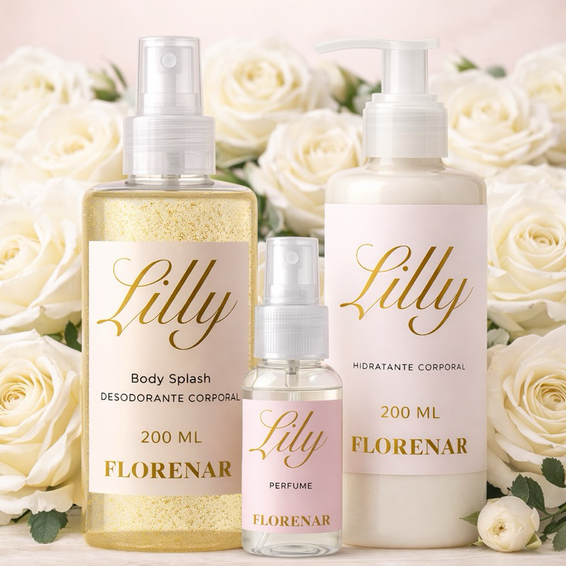 Presente Lily – Perfume + Hidratante + Body Splash | Toque Fino e Feminino