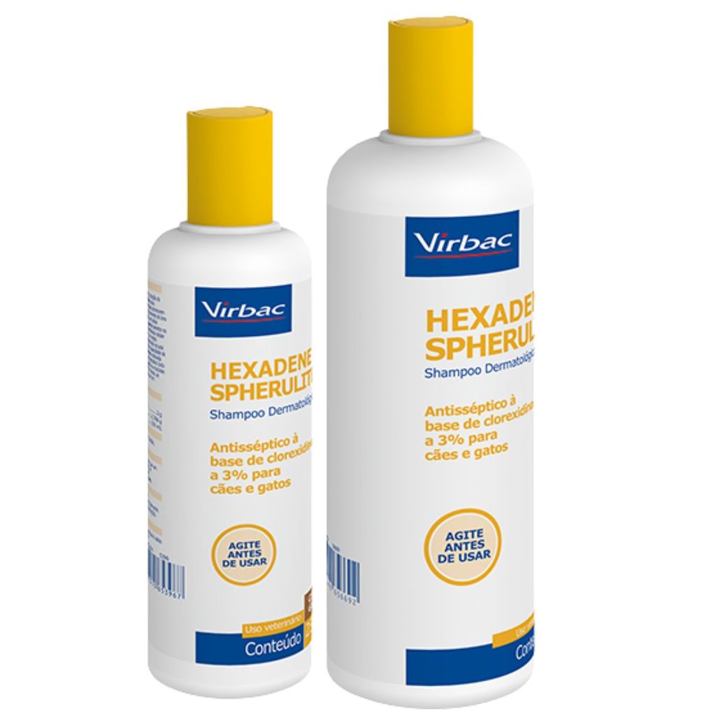 Kit 01 Shampoo Hexadene 500ml + 01 Hexadene 250ml - Virbac