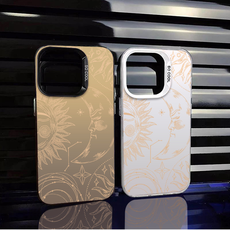 Capinha de celular para Samsung S24 Ultra S25 Ultra A15 A16 A14 A13 A17 A07 A05 A55 A35 capinha Sol e Lua 235