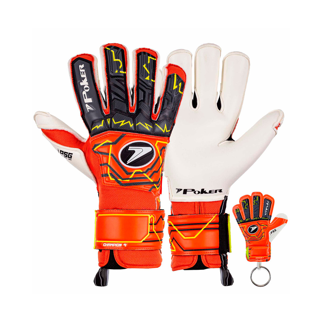 Luva de Goleiro Poker Champion 9 Original Profissional Grip Proteção em Oferta na Shopee
