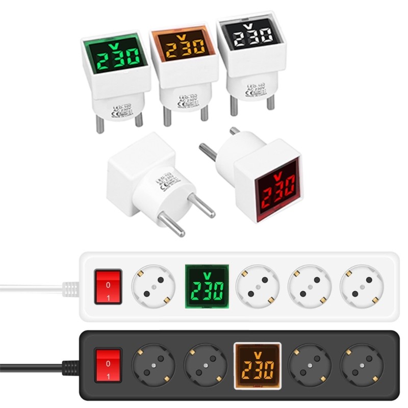 Bmico Voltímetro Digital Multifuncional 220V 230V Medidor Tensãos Digitais Indica Para Comunicação Energia Elétric
