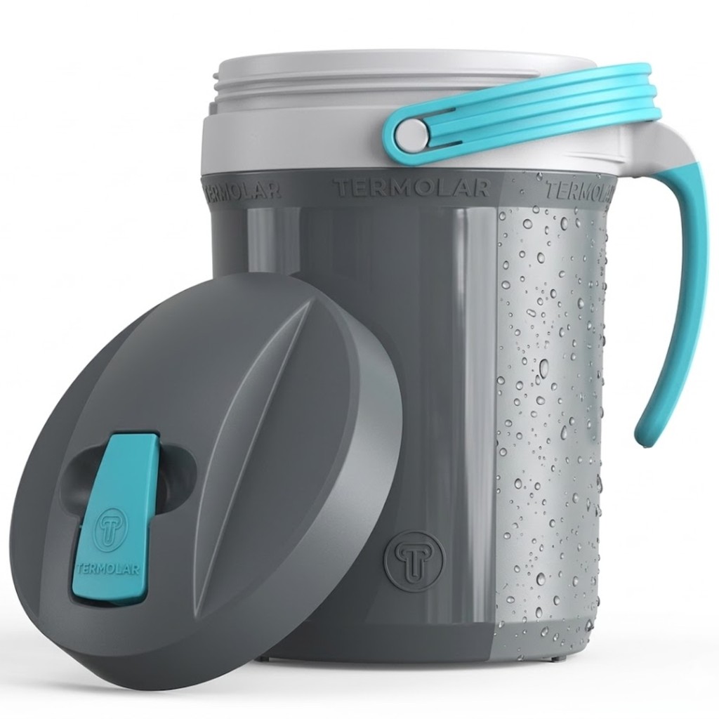 Jarra Térmica 2.5 Litros Cinza Plus Verde Litoral Fliptop Termolar em Oferta na Shopee