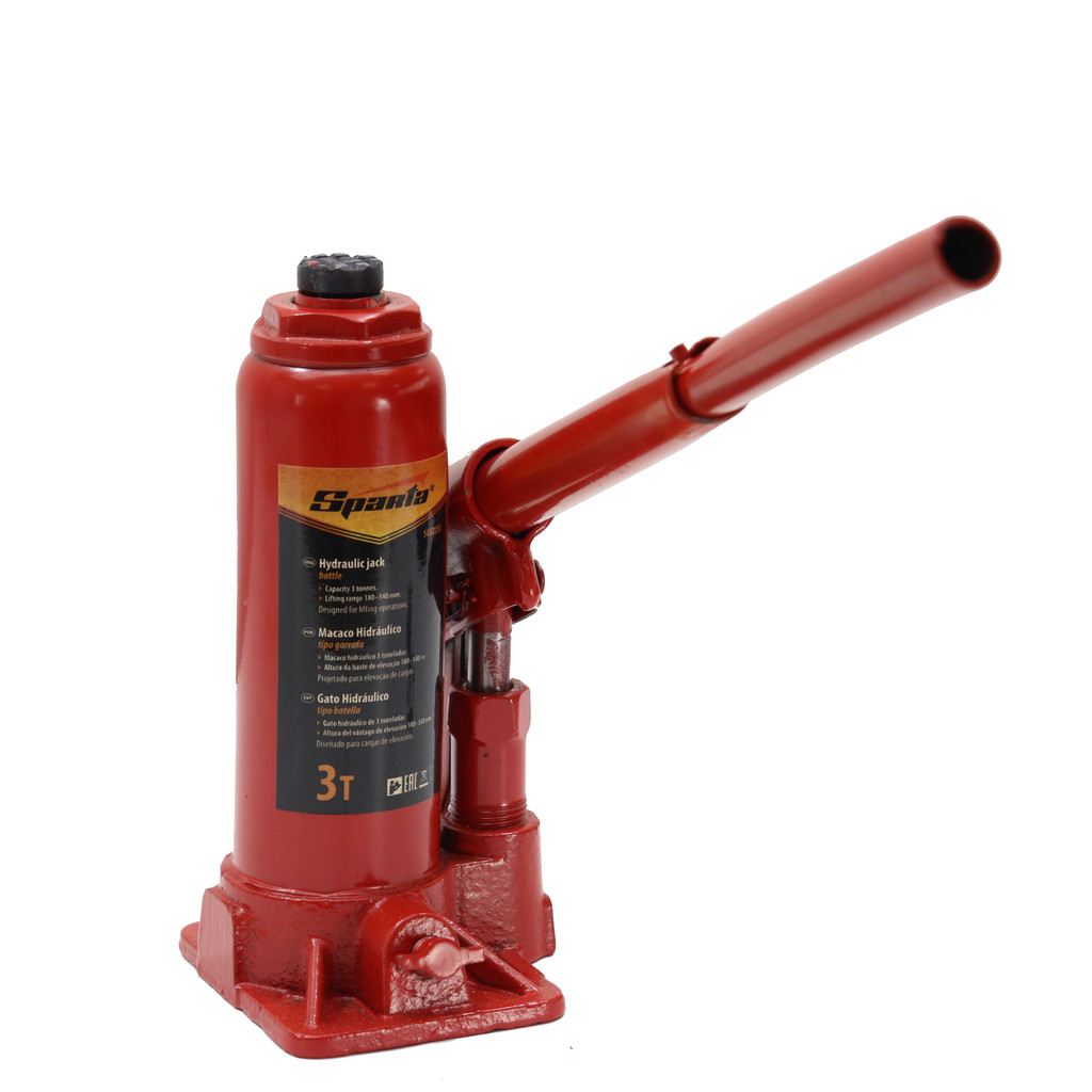 Macaco Hidráulico Garrafa 3T Elevação 180-340mm SPARTA