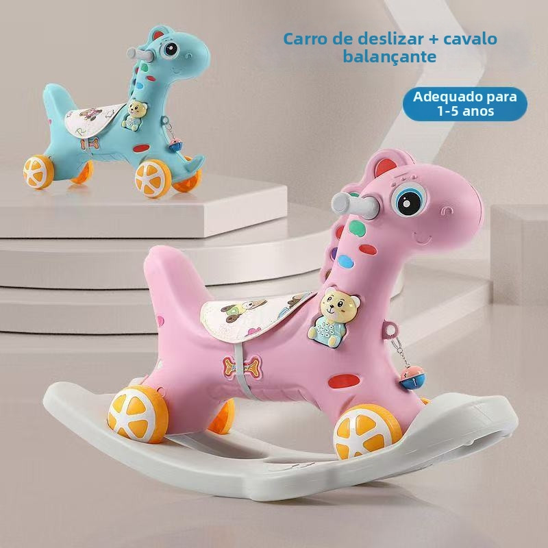 Carrinho de Bebê Cavalinho de Balanço 2 em 1 - Brinquedo Multifuncional de Pônei--3602 em Oferta na Shopee