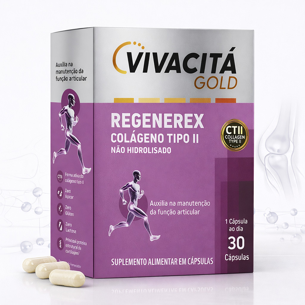 Colágeno Tipo Ii (2) Regenerex Vivacita Gold 30 Cápsulas