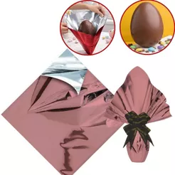 25 SACO EXPRESS P/ OVO PÁSCOA 150/250G 30X30CM ROSE GOLD