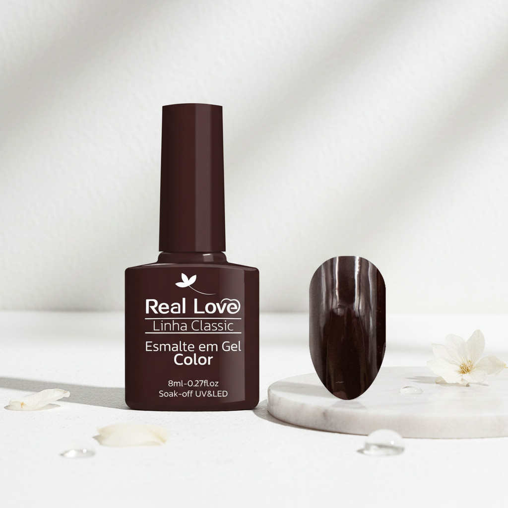 Esmalte em Gel 8ml Linha Classic Real Love – Brilho Intenso e Alta Durabilidade N-57